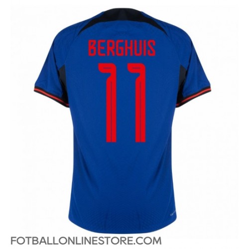 Billige Nederland Steven Berghuis #11 Bortetrøye VM 2022 Kortermet